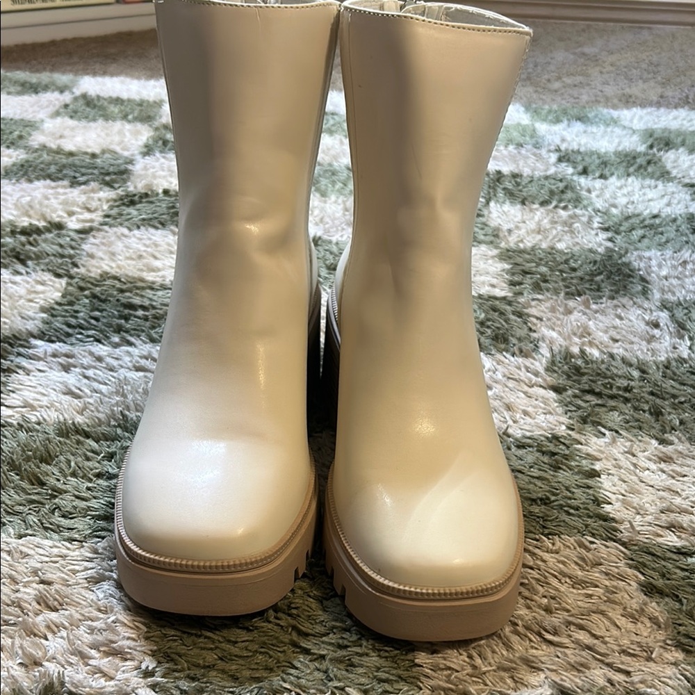 Cream colored boots